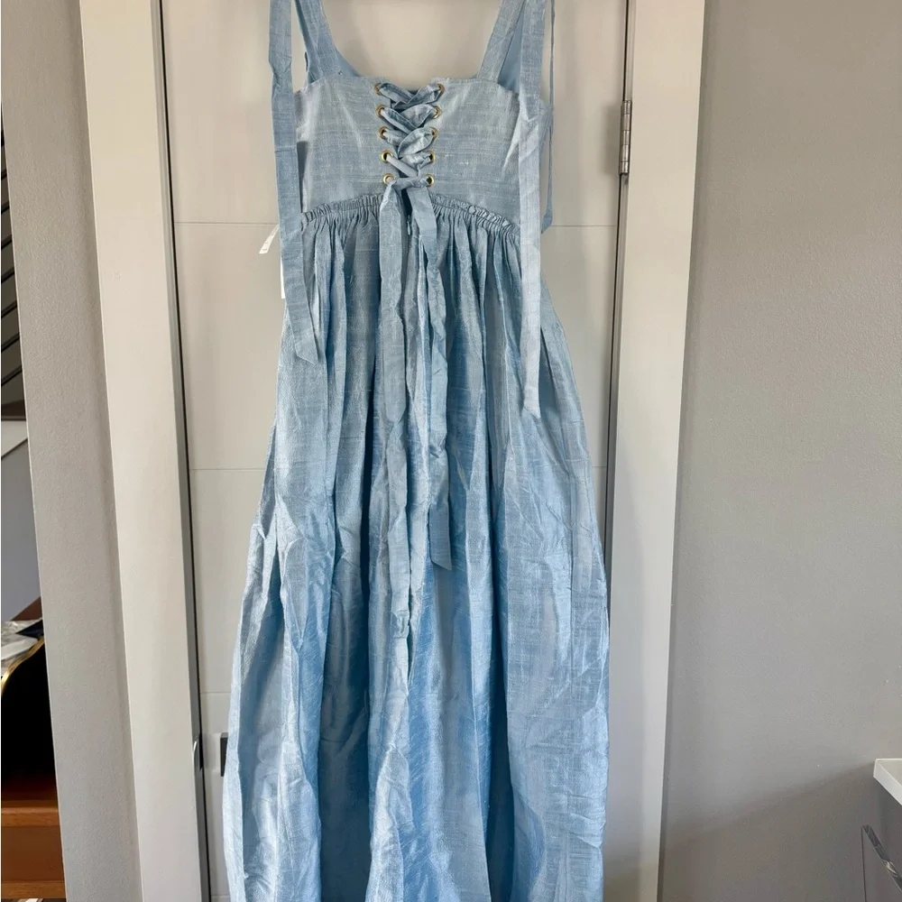MARIE DRESS IN POWDER BLUE - Picture 8 of 11